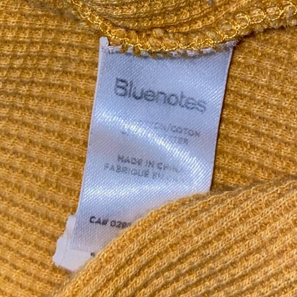 Mustard Cropped Hoodie, Waffle Fabric - Picture 7 of 7
